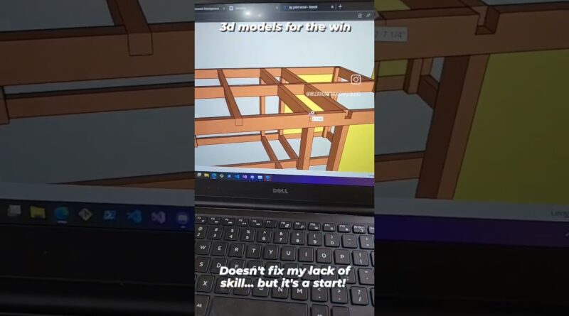 Using Sketchup to plan the build makes joinery placement easier for sure! #woodworking