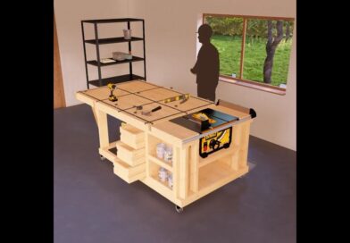 4×6 ft DIY Flip-Top Workbench Plans #ad #woodworkingplans #workbench #diyprojects #dewalt #woodwork