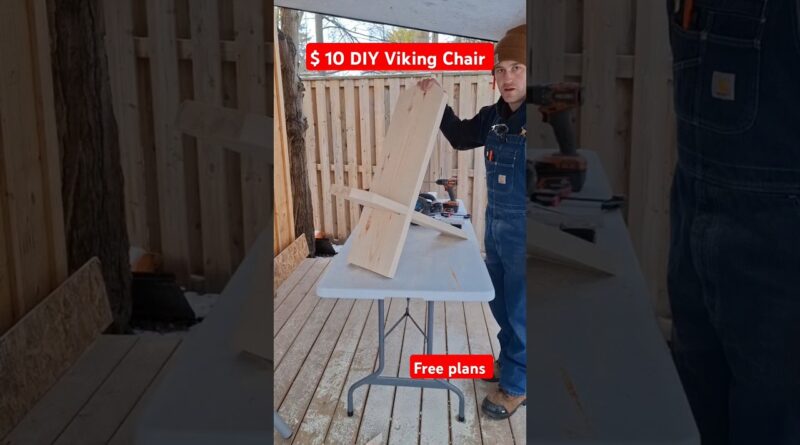 $10 DIY VIKING chair free plans #diyproject #diy #diywoodworking #woodwork #woodworking #chair #reno