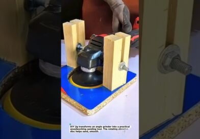 DIY Angle Grinder Wood Sanding Jig – Amazing Homemade Tool for Fast Woodworking! #woodworking